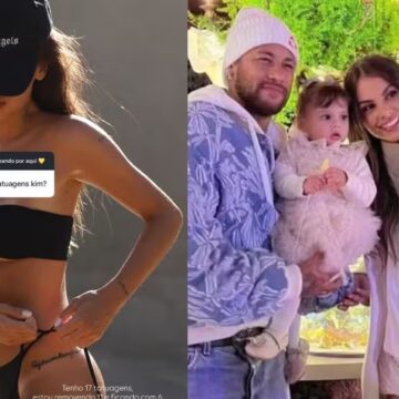 Amanda Kimberlly, mãe da filha de Neymar, revela motivo para remover 11 tatuagens