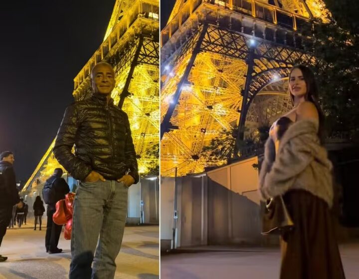 Romário realiza sonho de atual affair, amiga da ex, em viagem a Paris