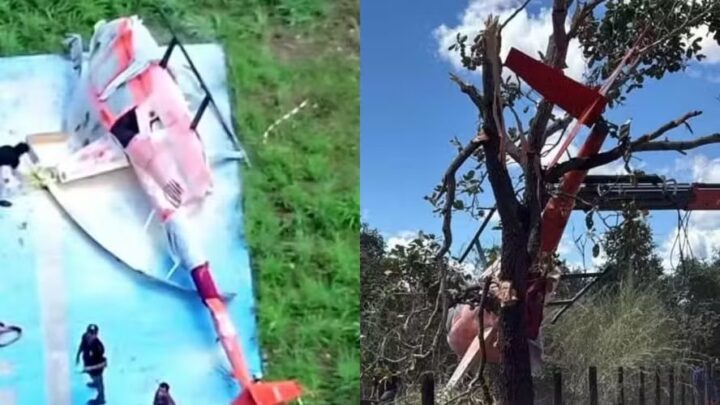 Helicóptero de Henrique e Juliano faz pouso de emergência no Tocantins; pai da dupla pilotava aeronave
