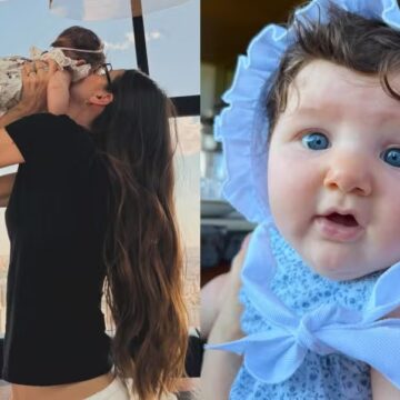 Camila Queiroz publica fotos inéditas da filha após revelar rosto do bebê pela primeira vez
