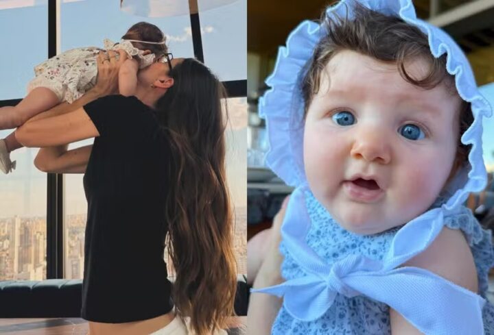 Camila Queiroz publica fotos inéditas da filha após revelar rosto do bebê pela primeira vez