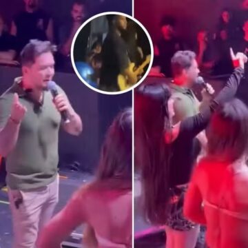 Pai de Melody se irrita após outra filha ser filmada cantando atrás do palco: ‘Fake news’