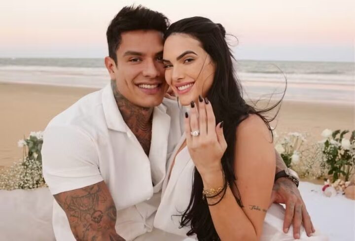 Emily Garcia relembra pedido de casamento do influencer baiano Victor Igoh: ‘Cena de filme’