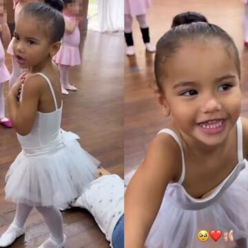 Mavie encanta Bruna Biancardi ao fazer homenagem em aula de balé
