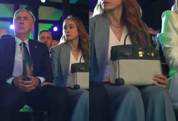 Esposa de Ancelotti chama atenção com bolsa de R$ 140 mil durante convocação da Seleção Brasileira