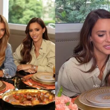 Bruna Biancardi degusta prato exótico com Ana Paula Siebert; conheça iguaria