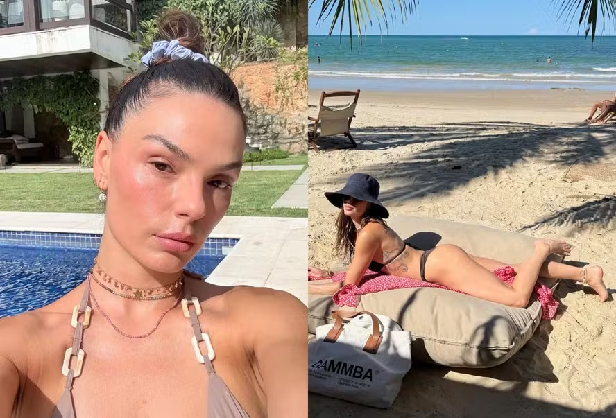 Isis Valverde abre álbum de fotos e mostra bastidores em família, viagem e rotina