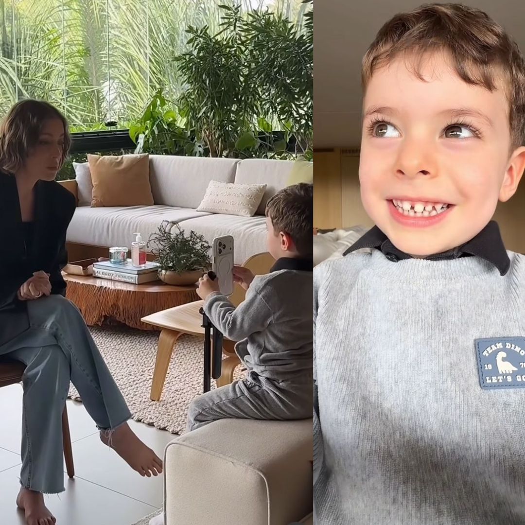 Fabiana Justus encanta a web com declaração de amor surpresa para o filho Luigi