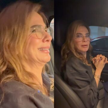 Luciana Gimenez entra em pânico com volante girando sozinho e diverte a web: ‘Parece que tem um espírito aqui’