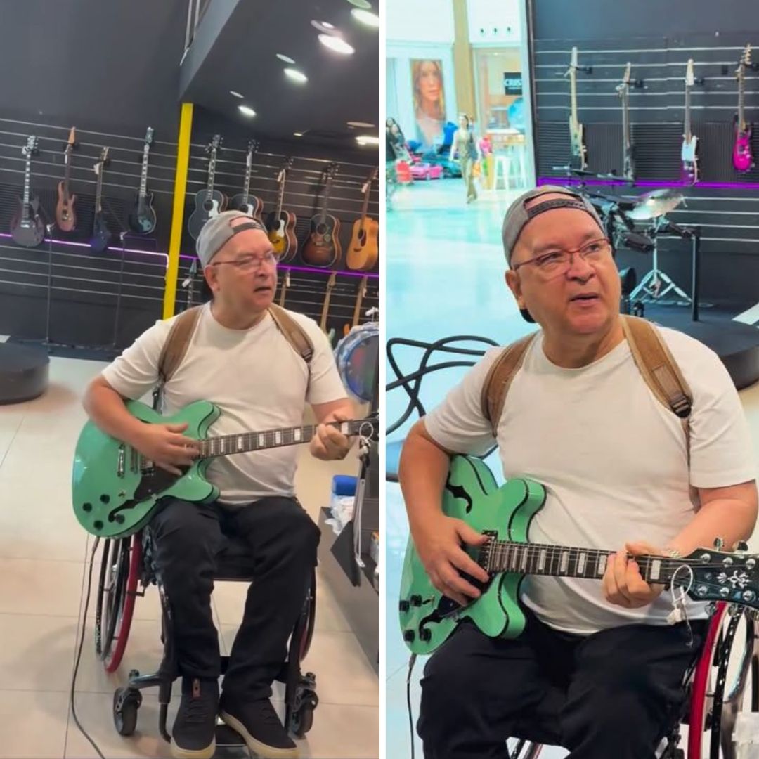 Herbert Vianna surpreende fãs com ‘pocket show’ improvisado em shopping de Salvador