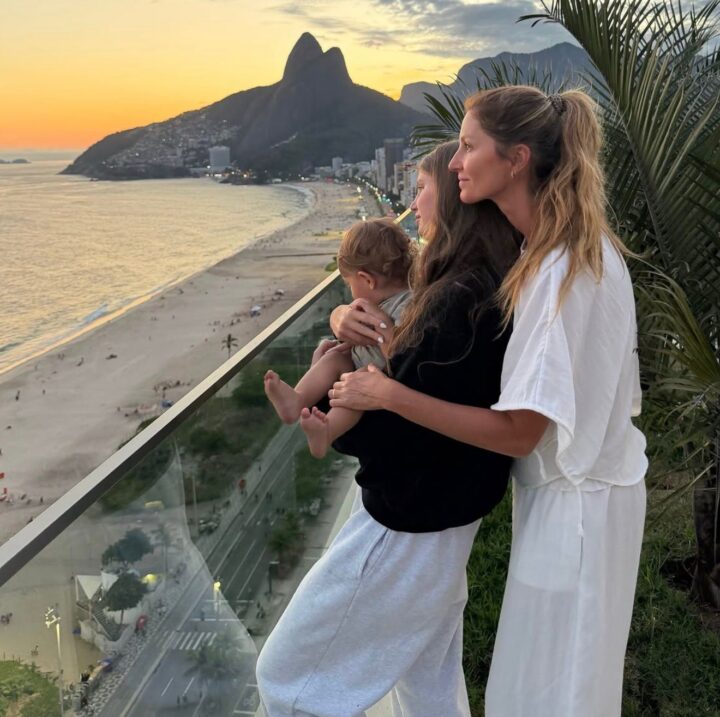 Gisele Bündchen surge em cliques com os filhos: ‘Grata por poder viver a vida com eles’