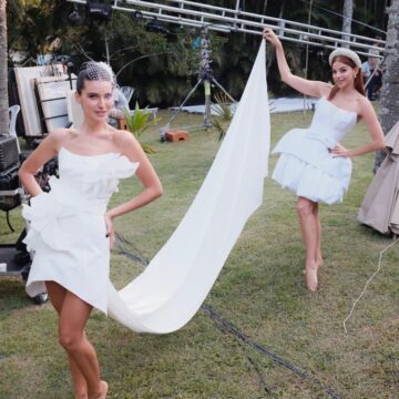 Alanis Guillen mostra bastidores da novela Três Graças na reta final