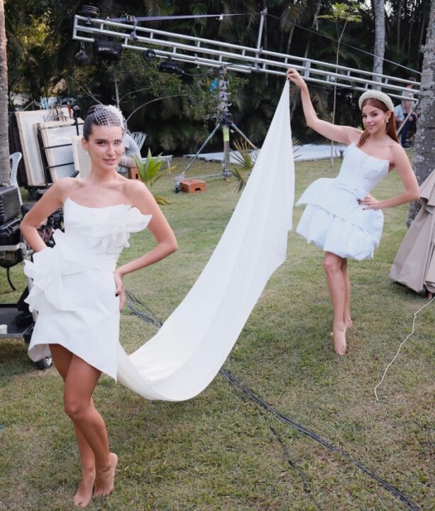 Alanis Guillen mostra bastidores da novela Três Graças na reta final
