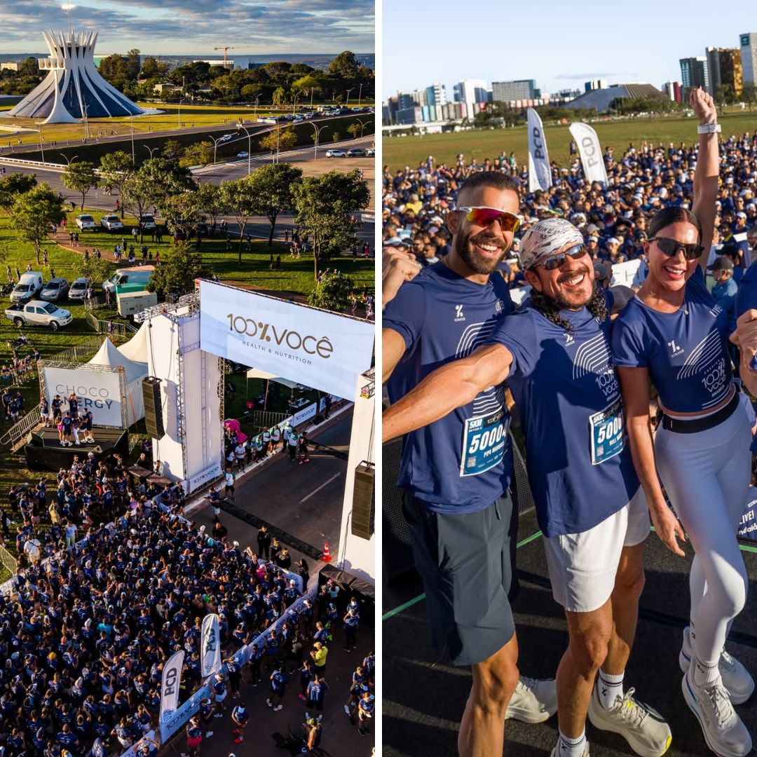 Bell Marques celebra corrida em Brasília e barriga de grávida da nora rouba a cena
