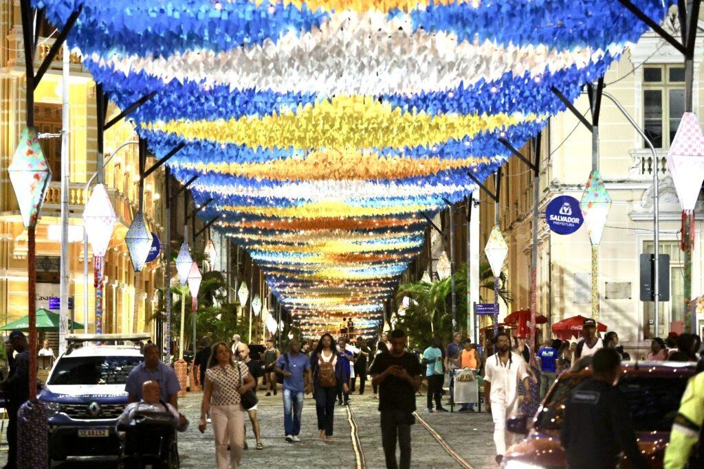 Arraiá da Prefs terá túnel de bandeirolas e iluminação especial no Centro Histórico de Salvador
