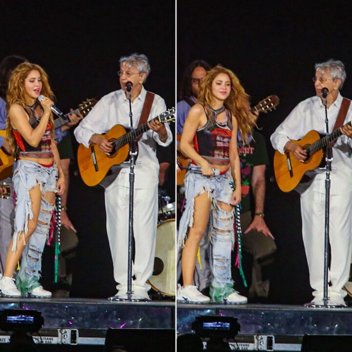 Após Bethânia, Caetano Veloso ensaia com Shakira em Copacabana; veja fotos