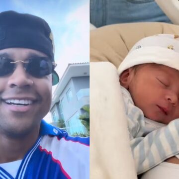 Léo Santana faz festa para comemorar nascimento do filho Levi: ‘Meladinha’