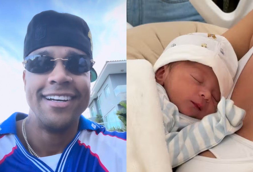Léo Santana faz festa para comemorar nascimento do filho Levi: ‘Meladinha’