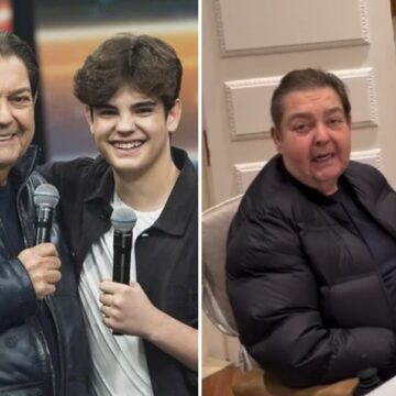 Faustão faz rara aparição durante aniversário do filho caçula