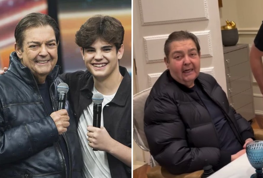 Faustão faz rara aparição durante aniversário do filho caçula; veja vídeo
