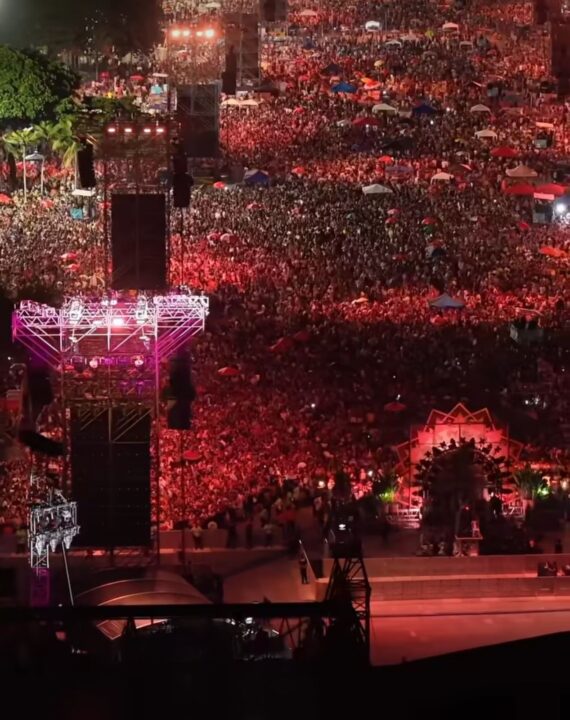 Multidão toma Copacabana antes de show de Shakira