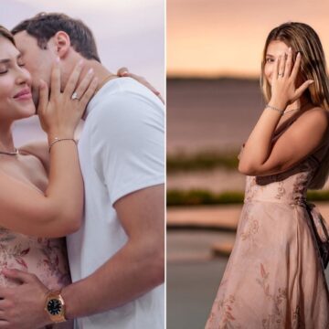 Filha de Carlos Alberto de Nóbrega é pedida em casamento nos EUA e comemora: “Estou em choque”