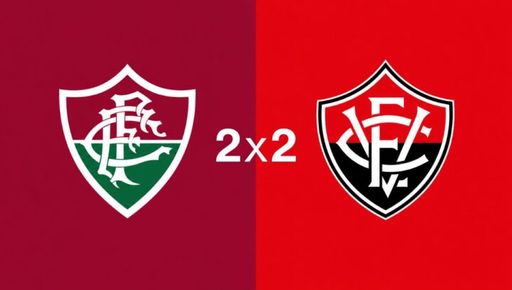 Fluminense busca 2 a 2 com o Vitória no fim, mas perde chance de subir no Brasileirão