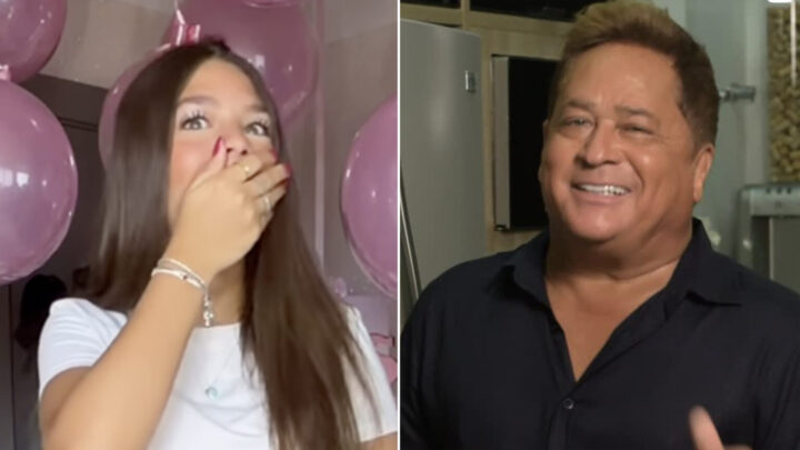Leonardo surpreende neta com presente inusitado em aniversário de 15 anos; assista