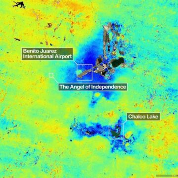 Cidade na América Latina afunda até 2 cm por mês, revelam imagens de satélite da Nasa