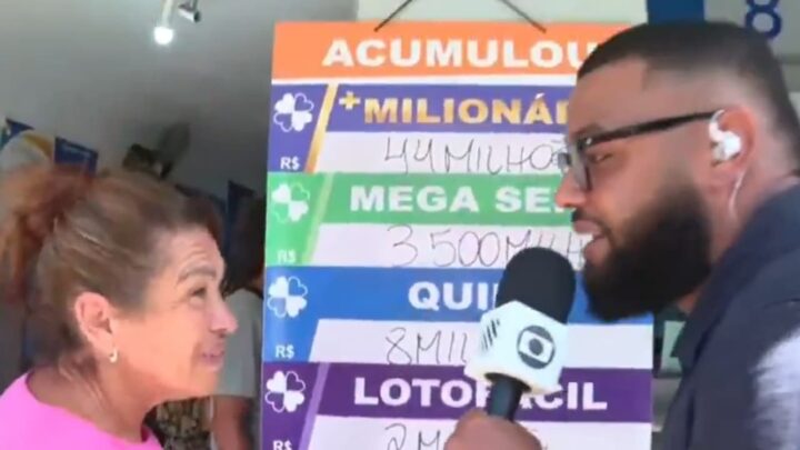 Mulher surpreende repórter ao vivo na Bahia e viraliza ao revelar o que faria com prêmio milionário
