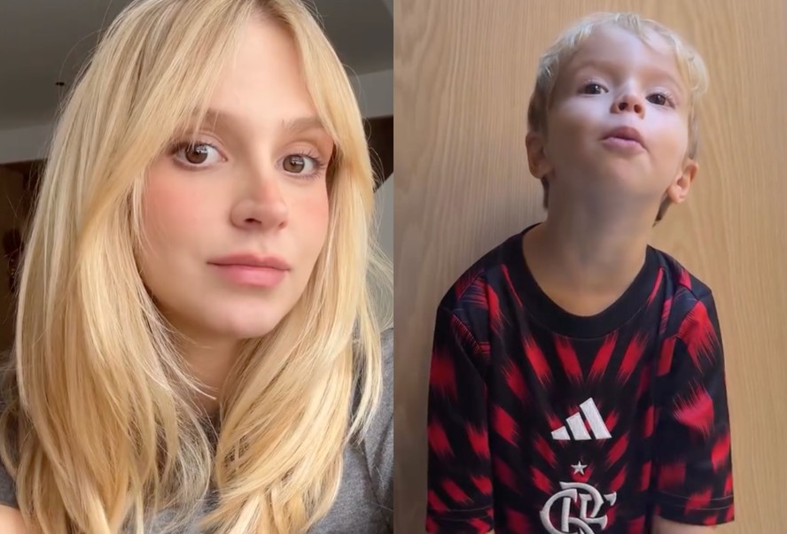Com uniforme do Flamengo, neto de Xuxa faz pedido inusitado: ‘Pode trocar meu nome?’
