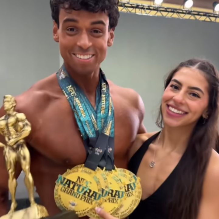 Filho de Carla Perez e Xanddy conquista seis categorias em campeonato de fisiculturismo nos EUA
