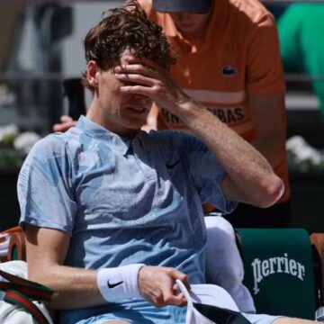 Sinner sofre com o calor e cai para Cerúndolo em virada surpreendente em Roland Garros