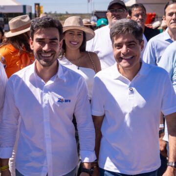 Júnior Marabá recebe ACM Neto durante visita à Bahia Farm Show
