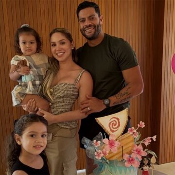 Filha caçula de Hulk e Camila Ângelo completa 2 anos e ganha festa especial em família; veja fotos