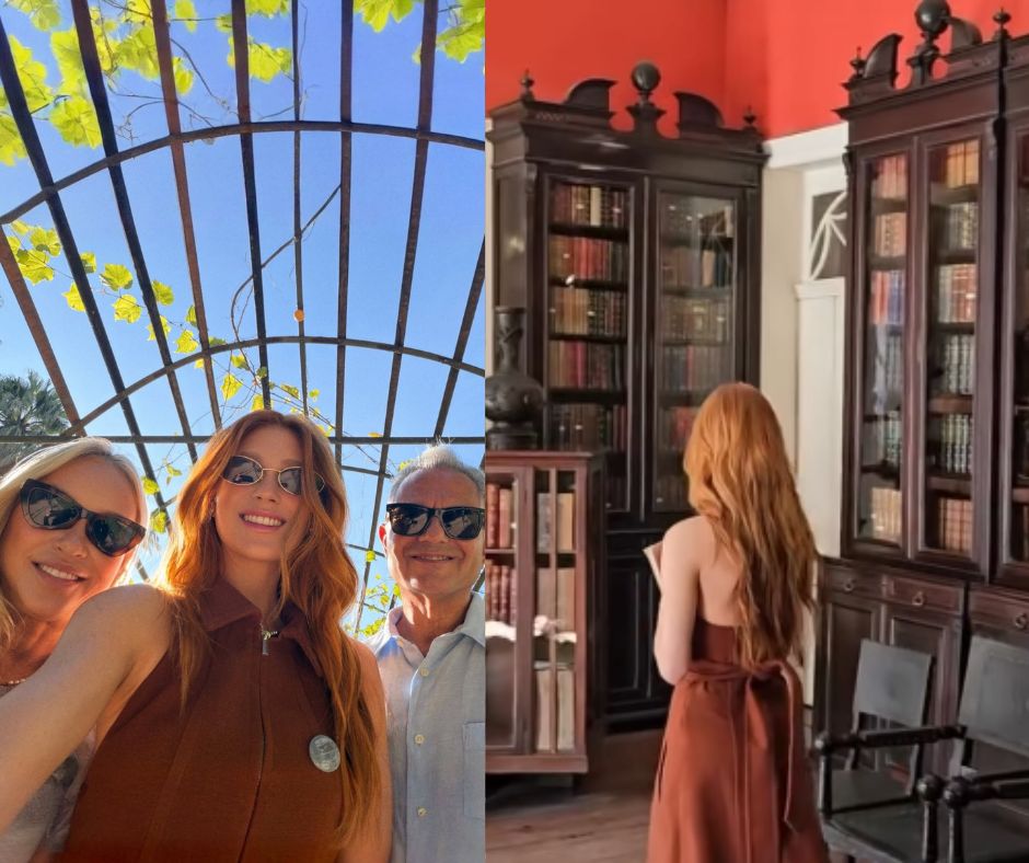 Marina Ruy Barbosa se emociona em passeio histórico na casa do tataravô Ruy Barbosa