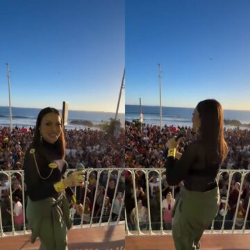 Solange Almeida reúne público à beira-mar em show gratuito em Salvador