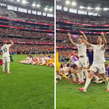 Jogadores da Noruega repetem ‘remada viking’ após classificação para enfrentar o Brasil