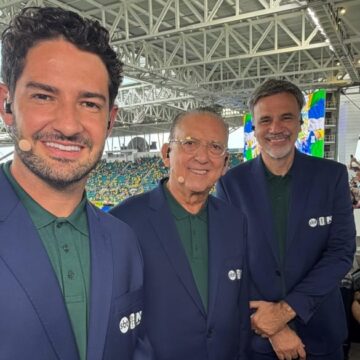 Galvão Bueno bate marca histórica e narra o 100º gol do Brasil em Copas do Mundo