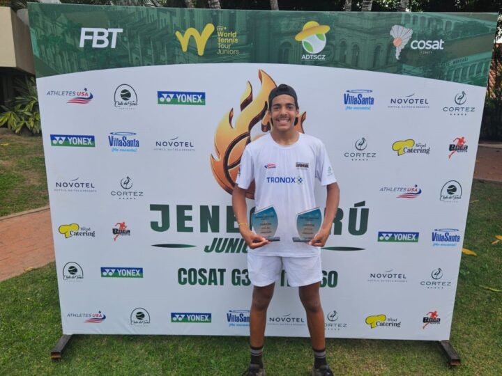 Atleta baiano de 12 anos conquista dois títulos internacionais de tênis na Bolívia