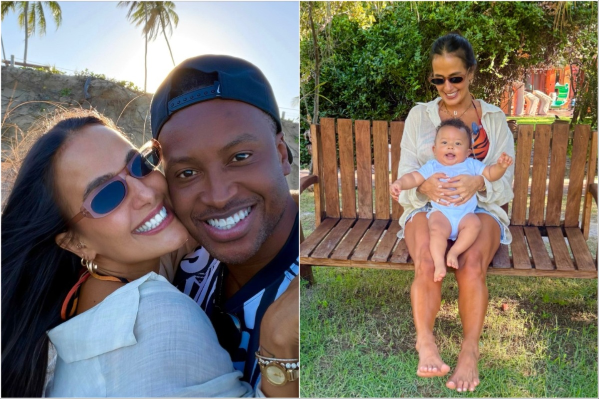 Com Thiaguinho e Bento, Carol Peixinho desembarca na Bahia e revela foto favorita do filho