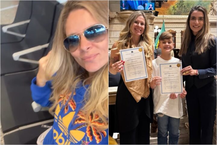 Após filho superdotado de 11 anos ser aprovado na UERJ, ex-bailarina do Faustão viaja para Noronha