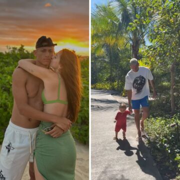 Richarlison curte férias em Trancoso ao lado da esposa e do filho; veja fotos