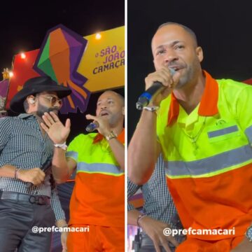 Pablo chama gari para cantar no palco e emociona público no São João de Camaçari