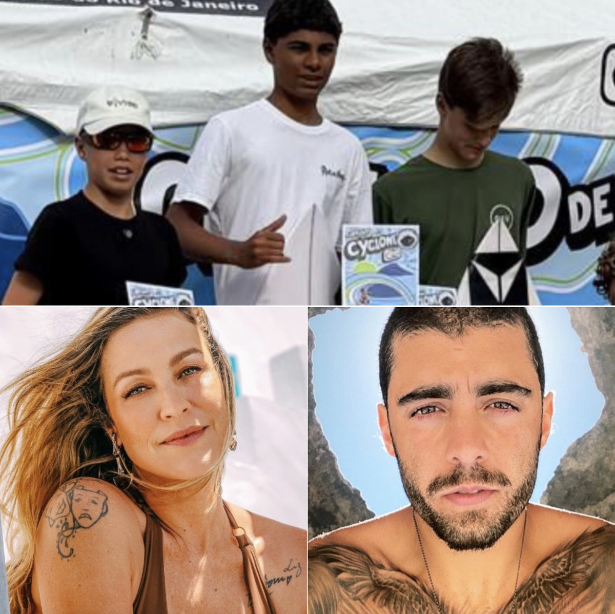 Filho de Luana Piovani e Pedro Scooby ganha homenagem dos pais após conquistar segundo lugar em campeonato de surfe