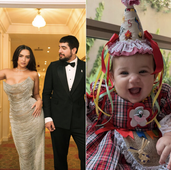 Filha de Rafa Kalimann e Nattan completa 5 meses e esbanja fofura com look de São João
