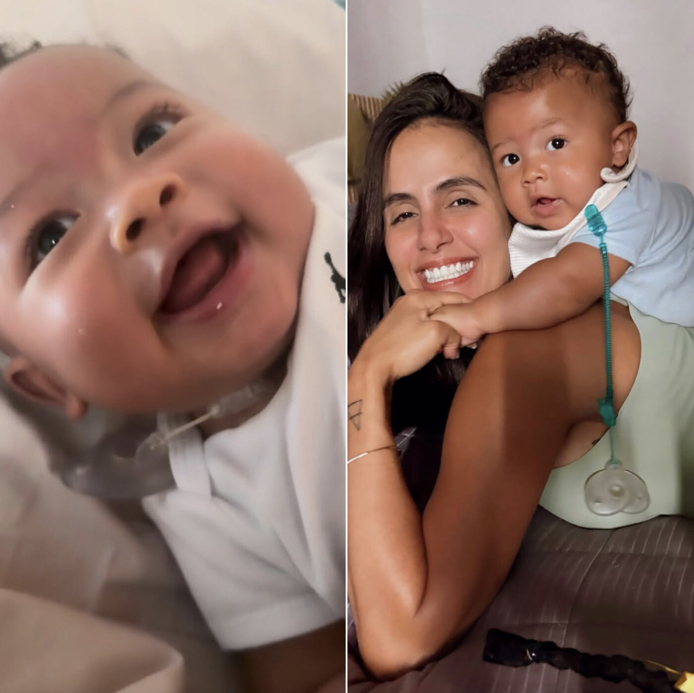 Carol Peixinho encanta fãs ao mostrar gargalhada do filho Bento; veja vídeo