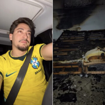 Filho de Regis Danese tem quarto destruído por incêndio e recebe apoio do pai: “Deus é conosco”