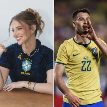 Noiva de Gabriel Martinelli rebate rótulo de WAG após se formar em Medicina