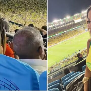 Romário assiste a jogo do Brasil com antigo affair e deixa atual chorando